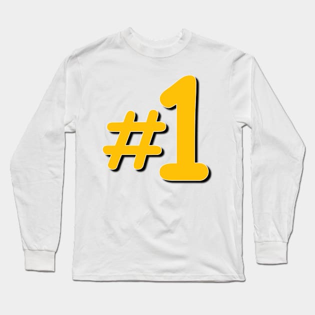 #1 Long Sleeve T-Shirt by Light Up Glow 